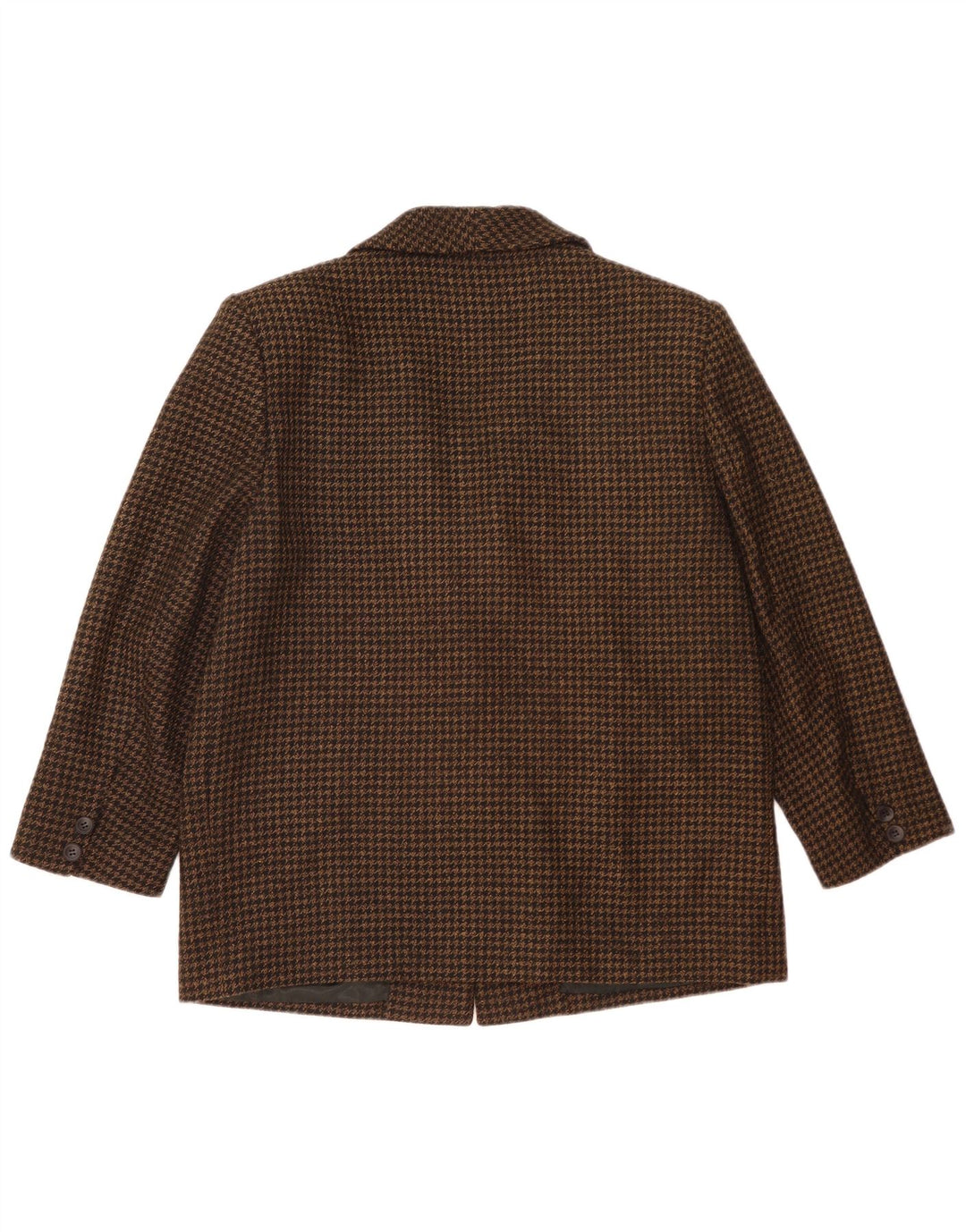 Vintage Damen 2-Knopf-Blazer mit lockerer Passform, Größe 48, XL, schwarzer Hahnentrittmuster