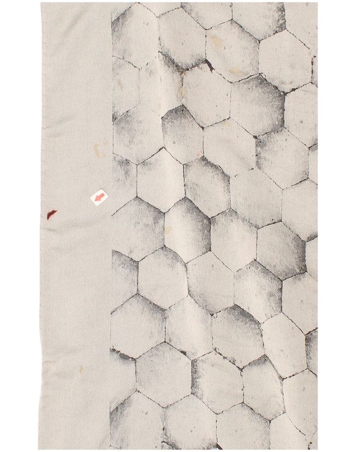Vintage Herren Schal mit geometrischem Rechteck, Einheitsgröße, grau, geometrisch, klassisch