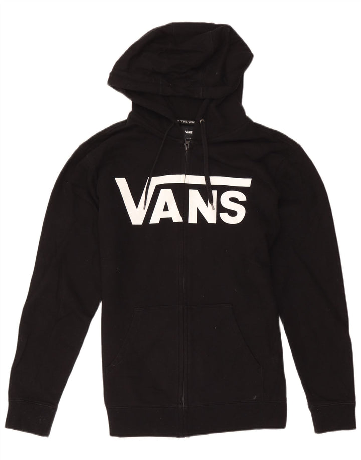 Vans Herren-Kapuzenpullover mit grafischem Reißverschluss, mittelschwarz, Baumwolle