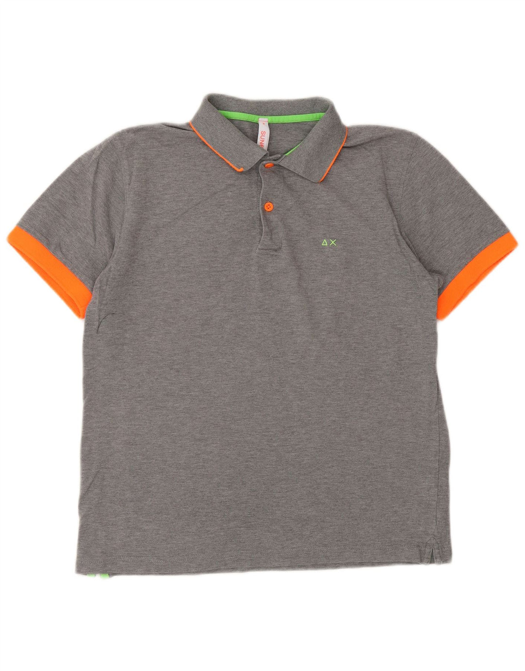 SUN68 Herren-Poloshirt aus mittelgrauer Baumwolle