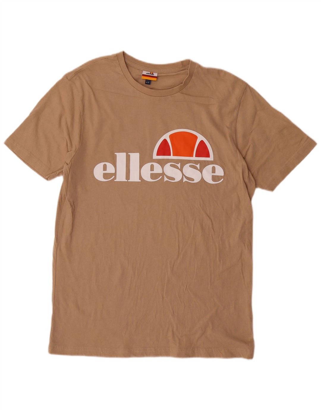 Ellesse Herren-T-Shirt mit Grafik, mittelbeige Baumwolle