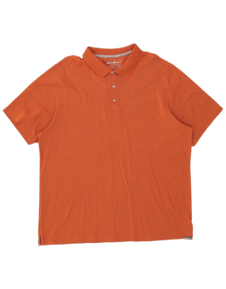 Eddie Bauer Herren-Poloshirt, große orange Baumwolle