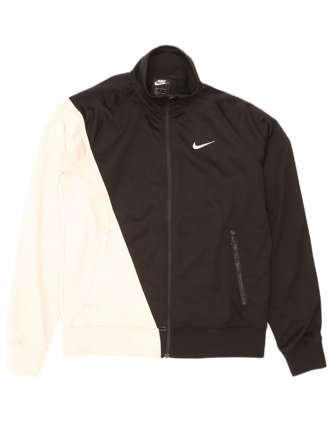 NIKE Herren-Trainingsanzugoberteil mit Grafik, Größe S, Schwarz, Farbblock-Polyester