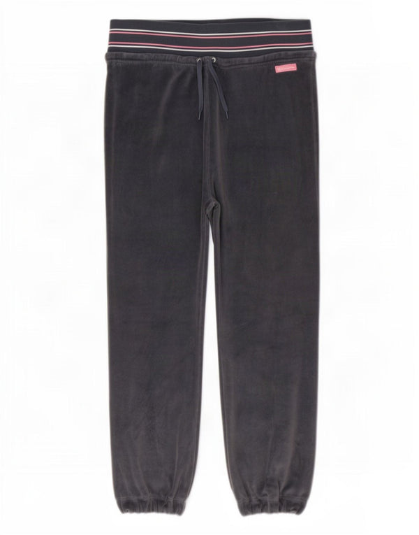 Champion Damen Velours-Trainingshose, Jogginghose, UK 14, mittelgrau gestreift