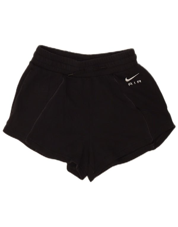 Nike Damen Sportshorts UK 10 Small Schwarz Baumwolle