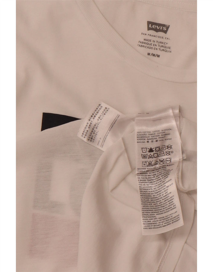 LEVI'S Damen-T-Shirt mit Grafik, UK 12, mittelweiße Baumwolle