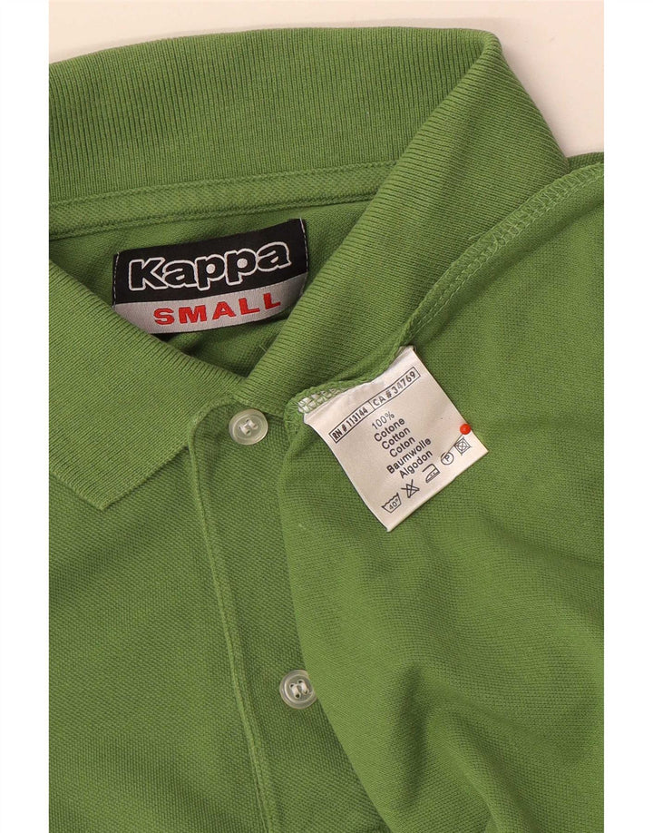 Kappa Herren-Poloshirt, klein, grüne Baumwolle