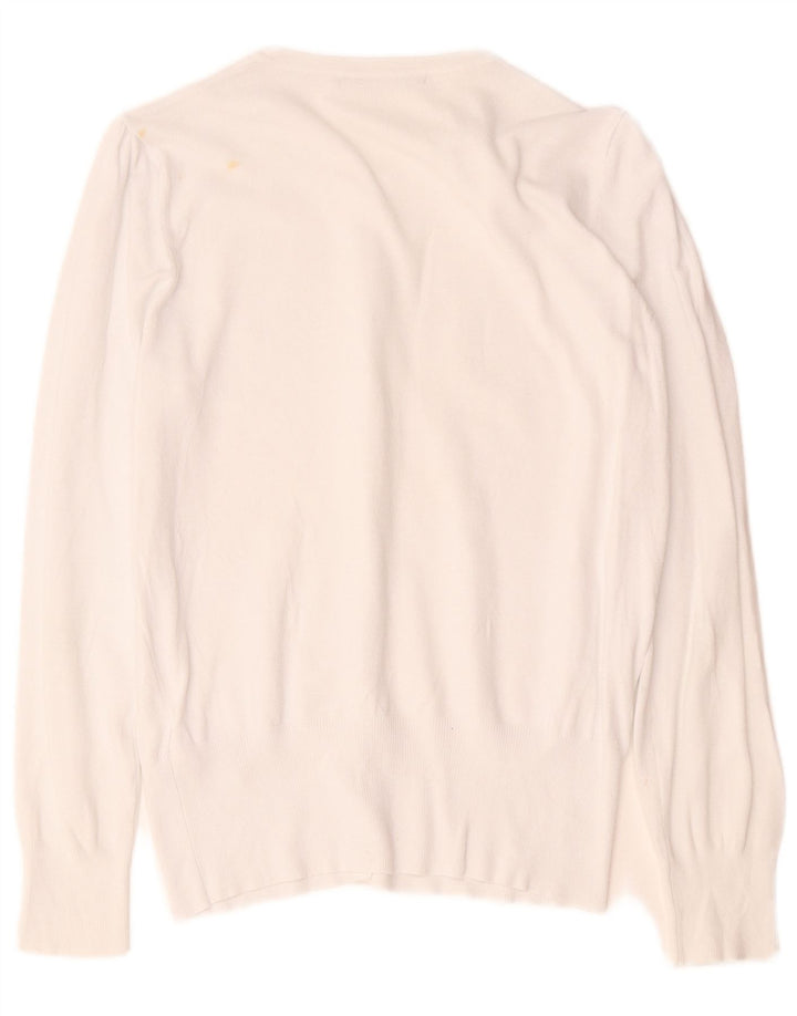 Marks & Spencer Damen-Cardigan-Pullover UK 12 Mittelweiße Viskose
