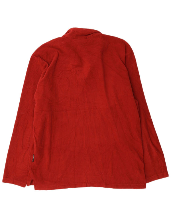 Jack Wolfskin Herren-Fleecepullover mit Reißverschluss am Hals, UK 40/42, Größe L, Burgunderrot, Polyester