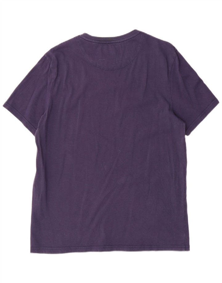 LYLE & SCOTT Herren T-Shirt Top Large Marineblau Baumwolle