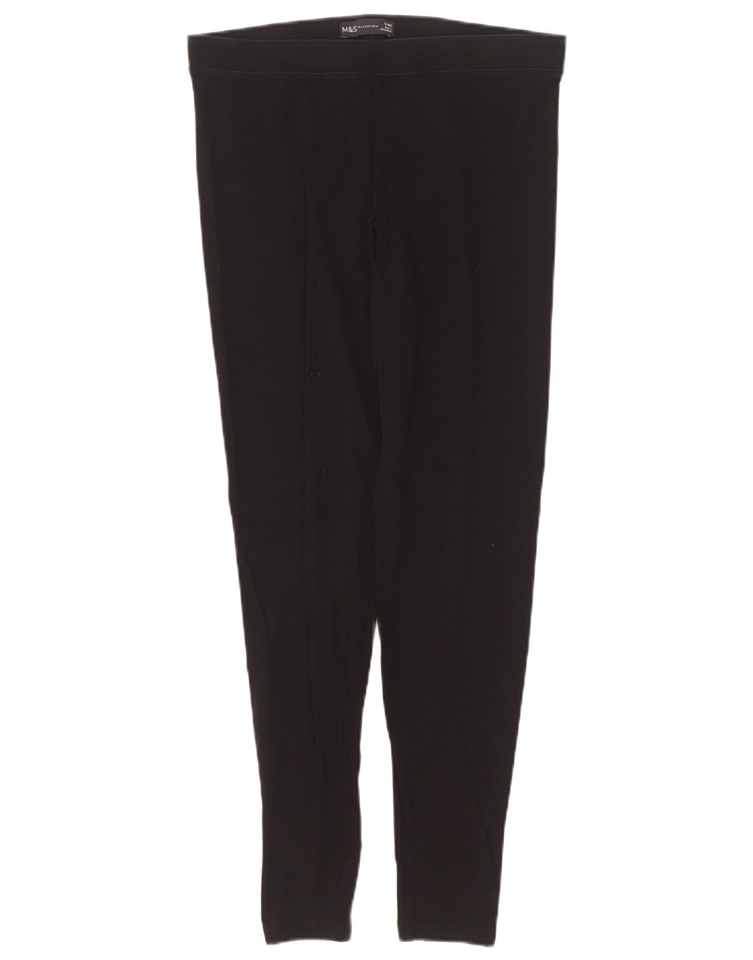 Marks & Spencer Damen Leggings UK 12 Mittelschwarze Baumwolle