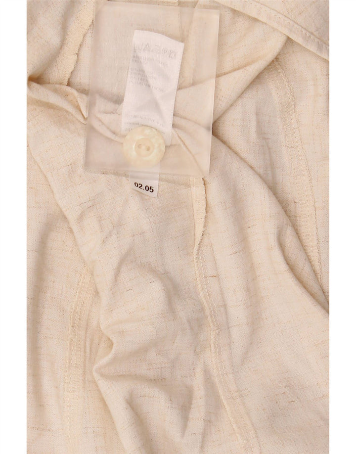 Marks & Spencer Damen-Blazer mit 4 Knöpfen, Gr. 16, Beige, Viskose