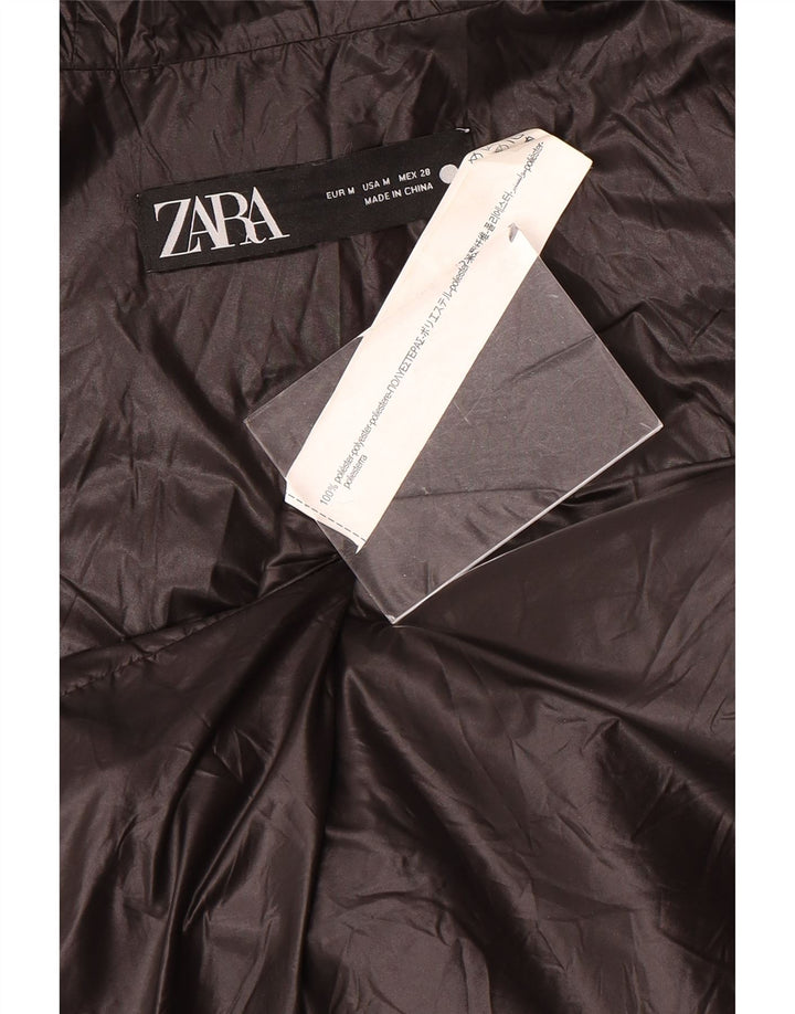 Zara Damen-Weste mit Kapuze, gepolstert, UK 14, Mittelschwarz, Polyester