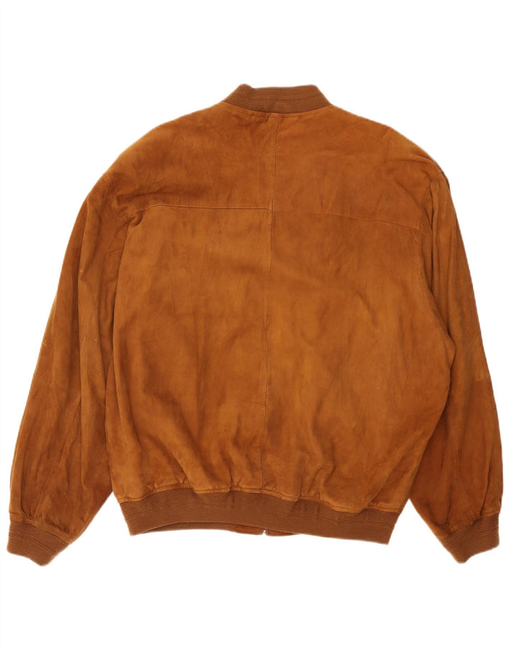 Gatsby Herren Wildleder Bomberjacke UK 38 Mittelbeiges Leder