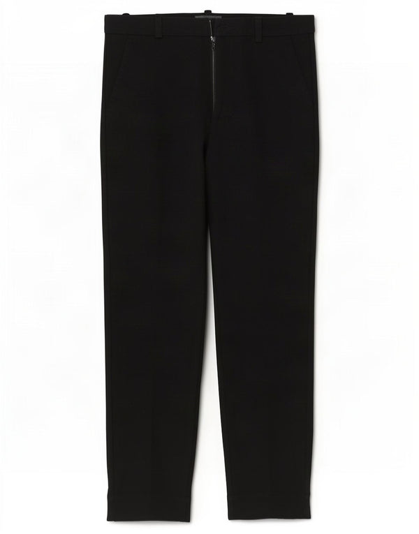 Zara Damen Tapered Chino-Hose EU 38 Small W28 L26 Schwarze Baumwolle