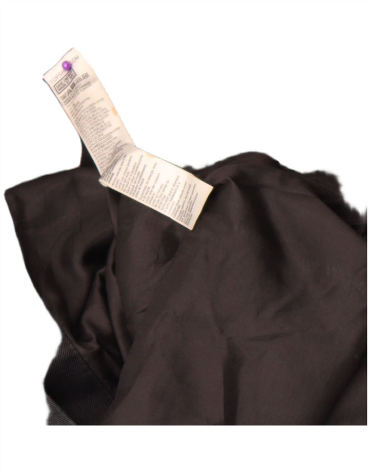 Topshop Damen-Bomberjacke mit Kapuze, UK 8, Größe S, schwarze Baumwolle