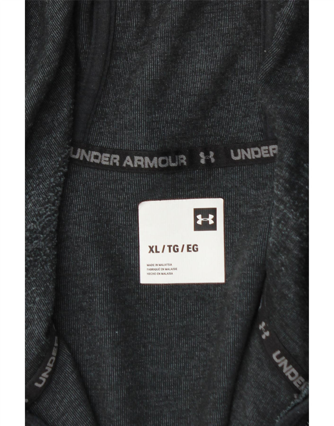 UNDER ARMOUR Herren-Kapuzenpullover mit Reißverschluss, XL, graue Baumwolle