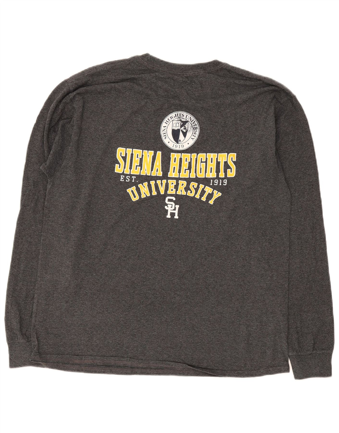 Champion Herren Siena Heights University Graphic Top Langarm Large Grau