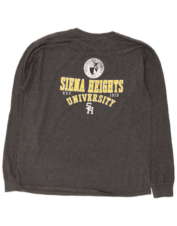Champion Herren Siena Heights University Graphic Top Langarm Large Grau