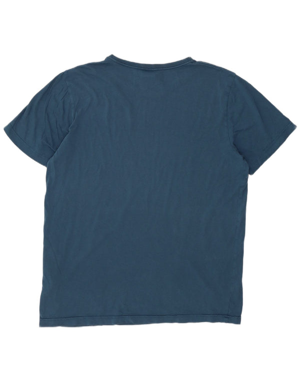 Puma Herren T-Shirt mit Grafik, Größe L, Blau