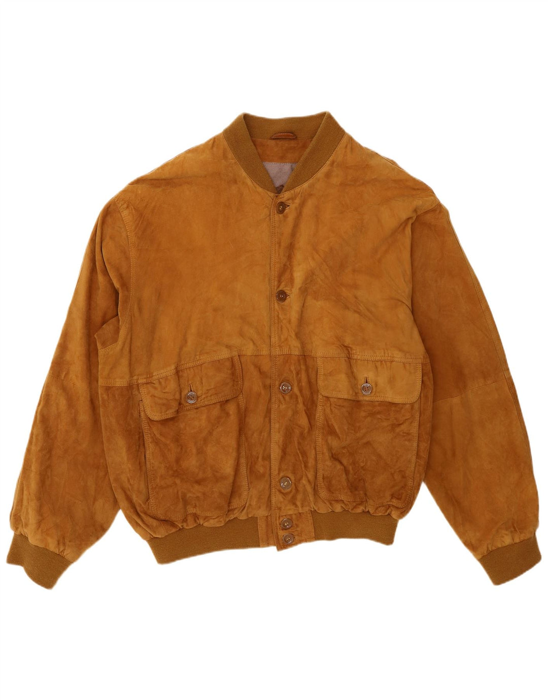 Vintage Herren Wildleder Bomberjacke IT 58 4XL Braun