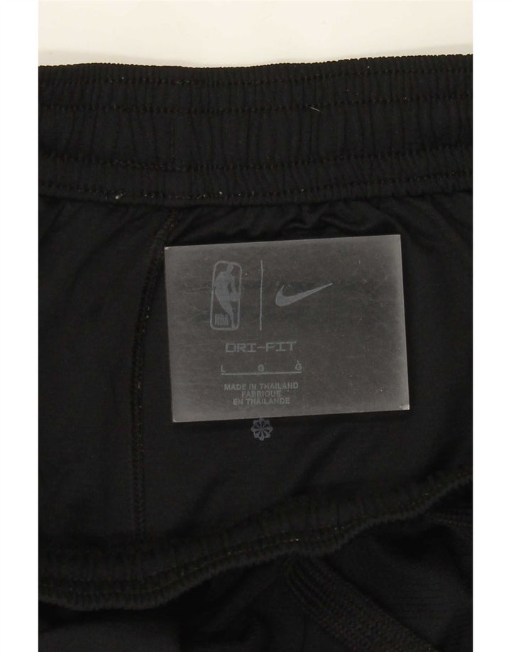 Nike Herren Brooklyn Nets Sportshorts, groß, schwarz gestreift