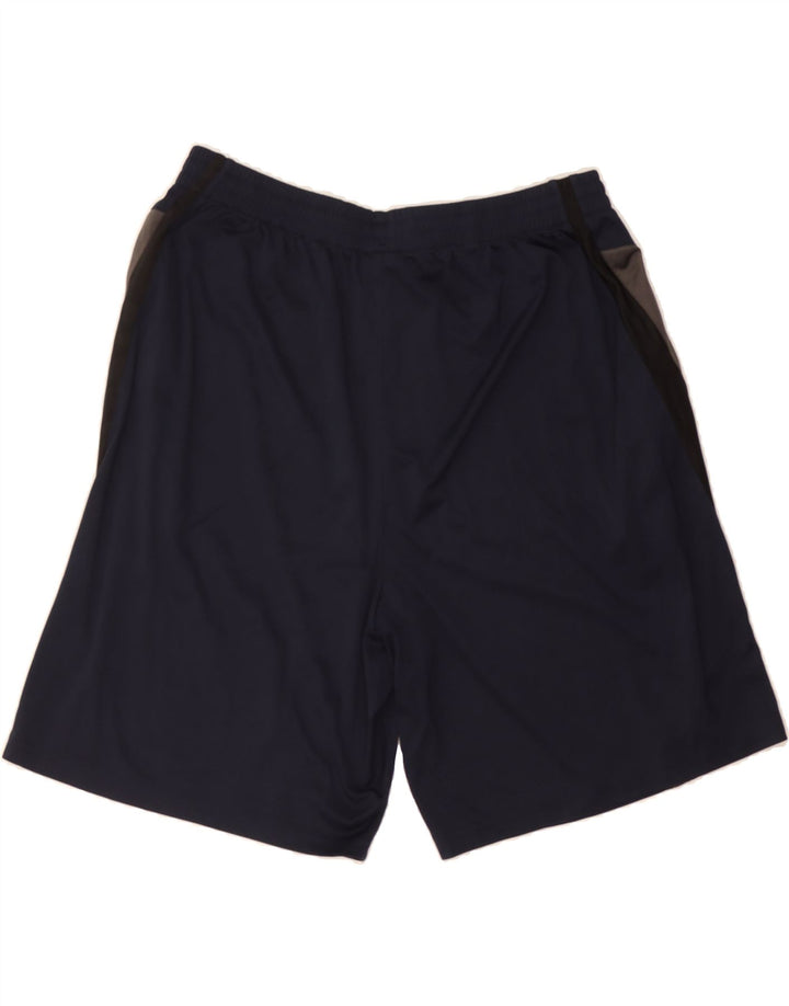 RUSSELL ATHLETIC Mens Sport Shorts XL  Navy Blue Colourblock Polyester Vintage Russell Athletic and Second-Hand Russell Athletic from Messina Hembry 