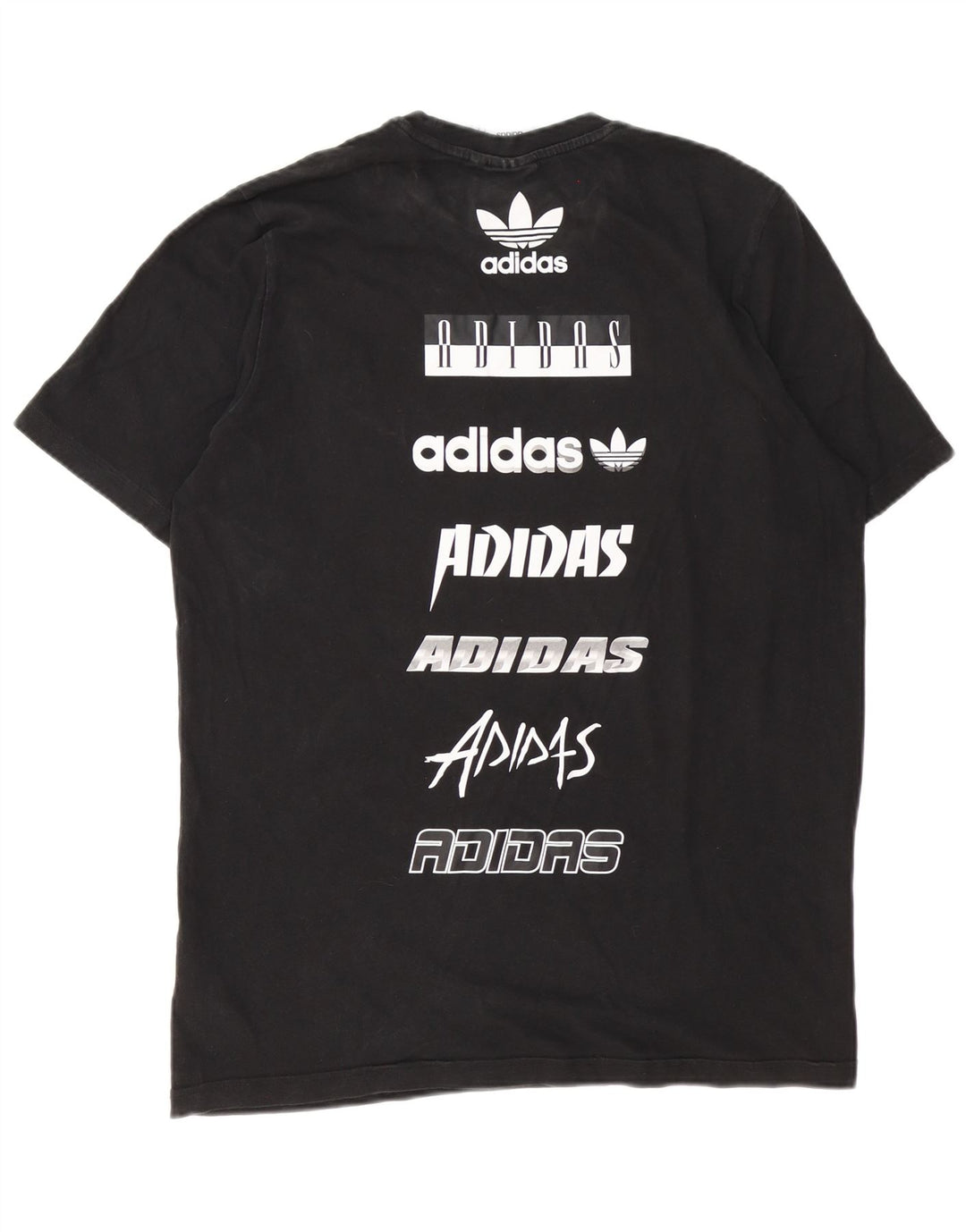 Adidas Herren Grafik T-Shirt Top Large Schwarz Baumwolle
