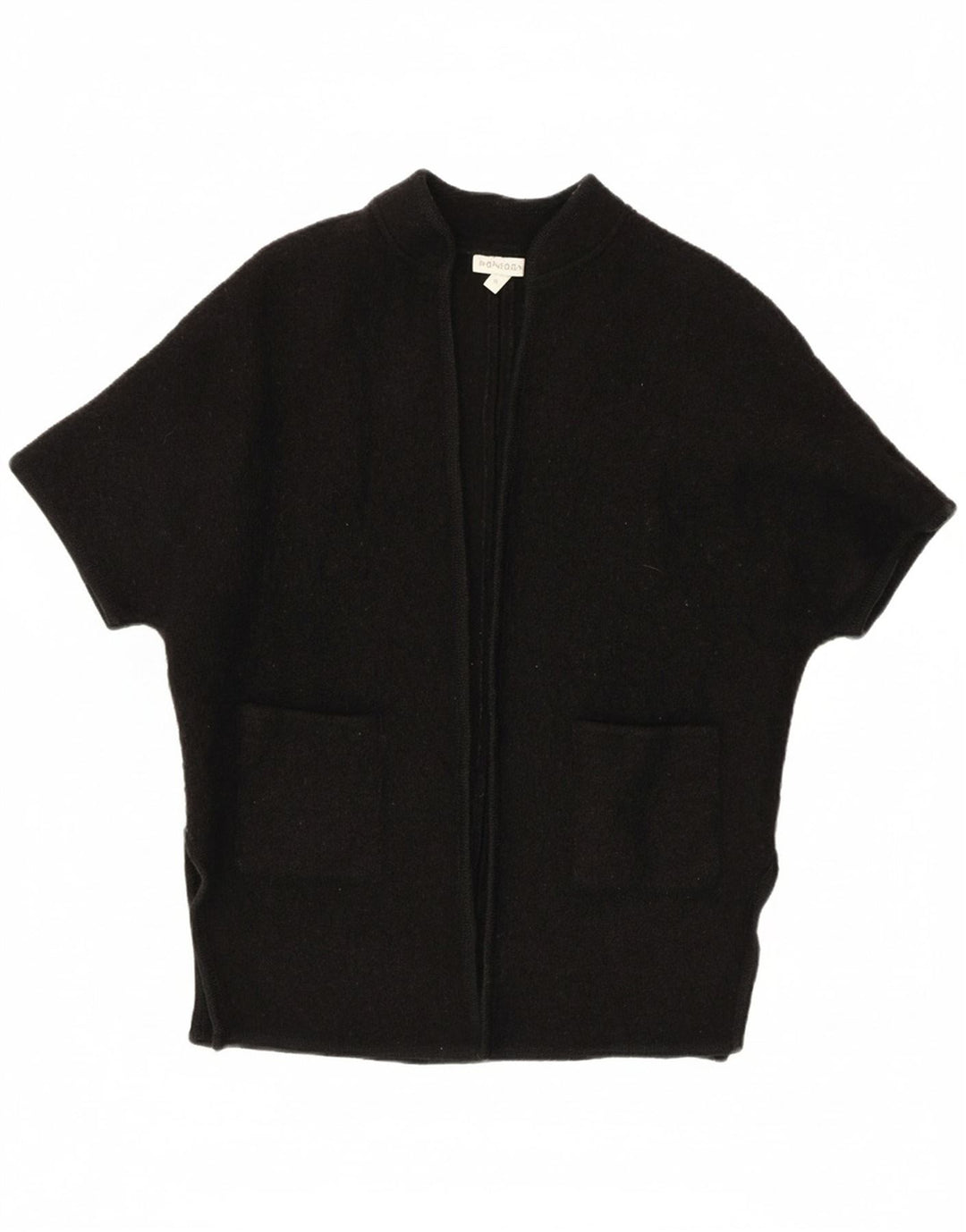 MONSOON Womens Short Sleeve Cardigan Sweater UK 14 Medium Black Wool Vintage Monsoon and Second-Hand Monsoon from Messina Hembry 