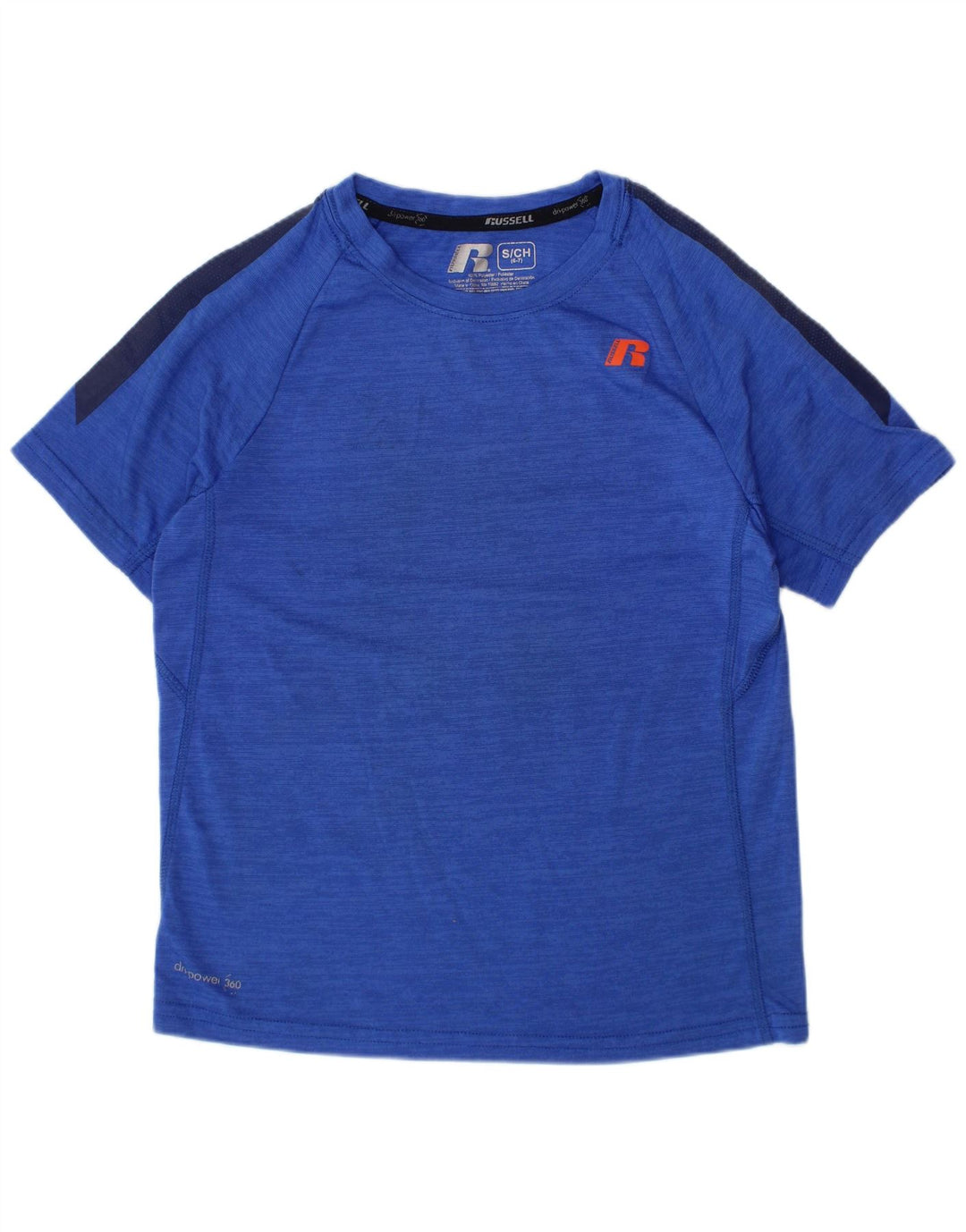 Russell Athletic Dri-Power T-Shirt für Jungen, 6–7 Jahre, Größe S, Blau