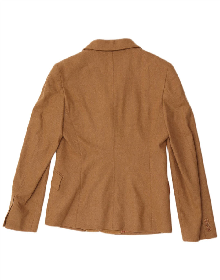 Vintage Damen 3-Knopf-Blazerjacke IT 46 Groß Braun