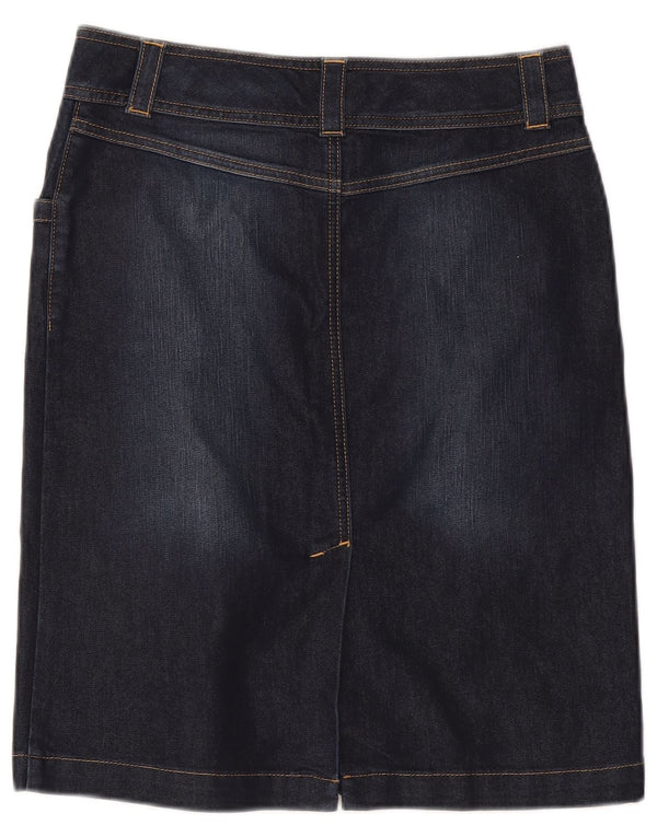 Monsoon Damen Jeansrock UK 10 Small W30 Marineblaue Baumwolle