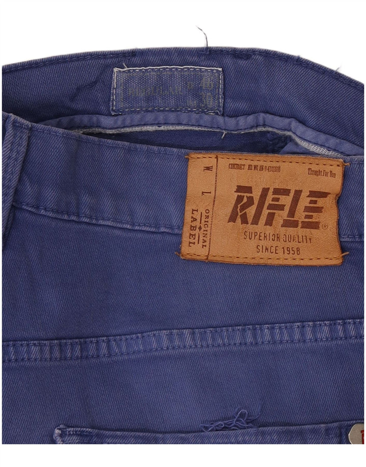 Rifle Damen Straight Jeans W30 L30 Blaue Baumwolle