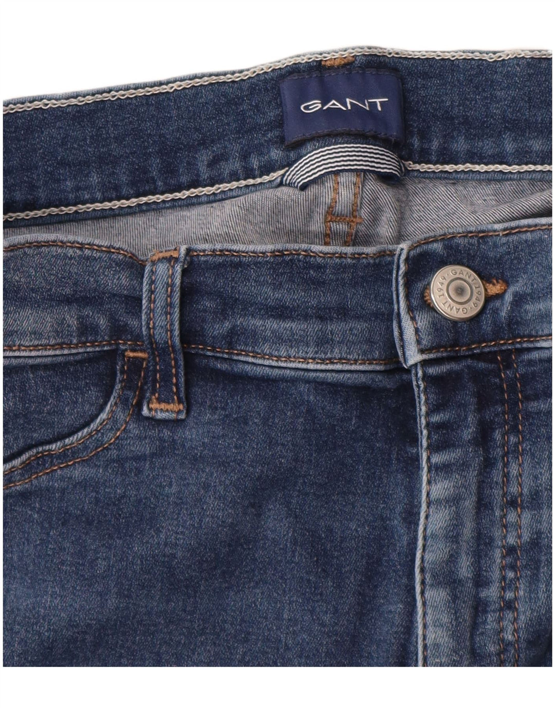 Gant Damen Skinny Jeans Medium W28 L30 Blaue Baumwolle