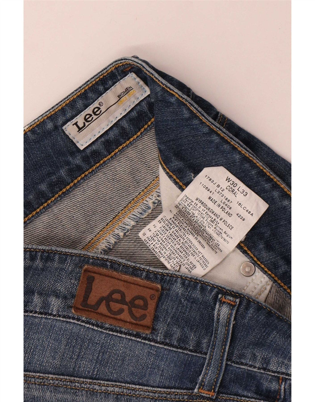 Lee Damen Coral Bootcut Jeans W30 L33 Blaue Baumwolle