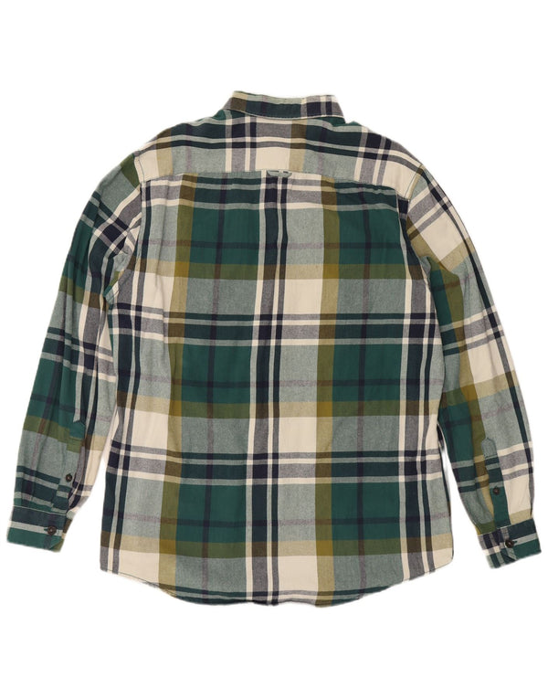 Jim Spencer Herrenhemd Größe 43/44 XL grün karierte Baumwolle