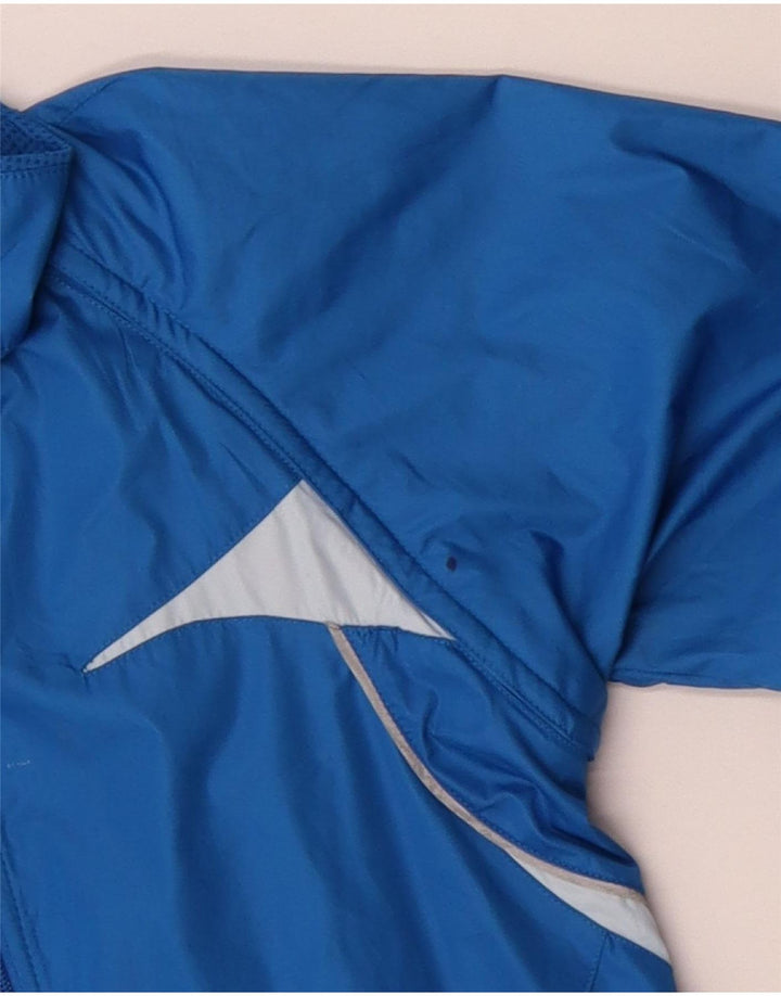 Nike Damen Regenjacke UK 10/12 Mittelblaues Colourblock-Polyester