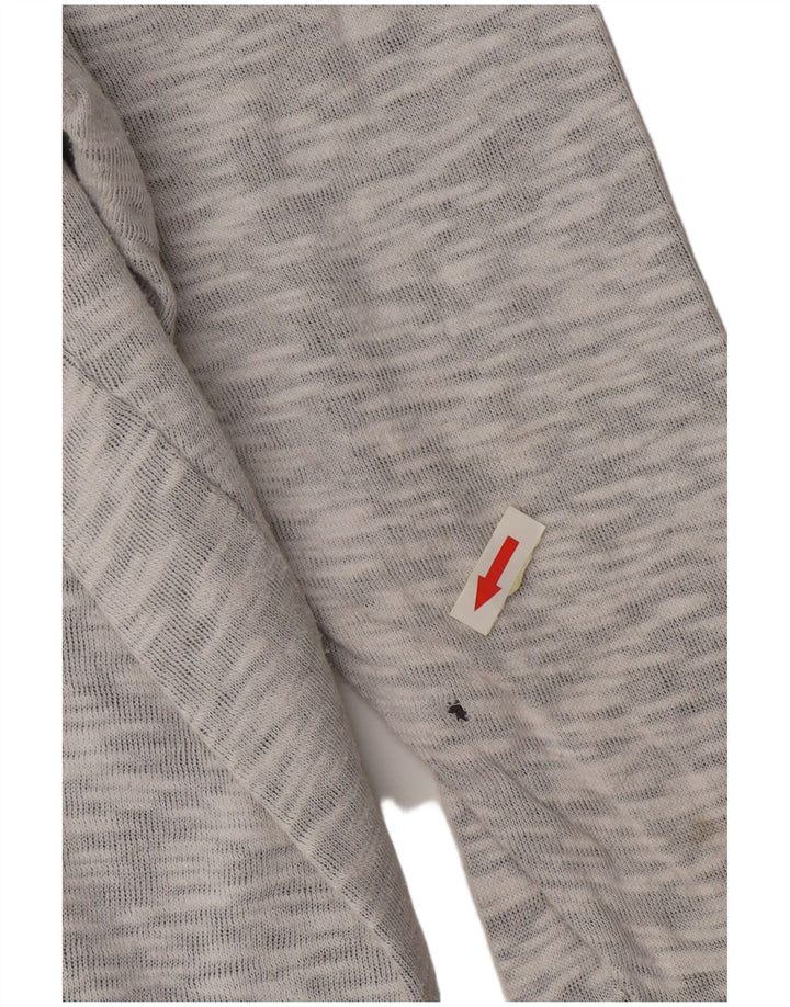 Adidas Womens Graphic Oversized Sweatshirt Pullover UK 14 Large Grau meliert