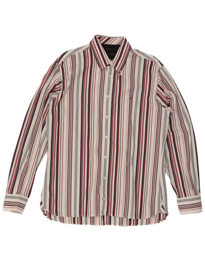 Tommy Hilfiger Herrenhemd, groß, mehrfarbig, gestreift, Baumwolle