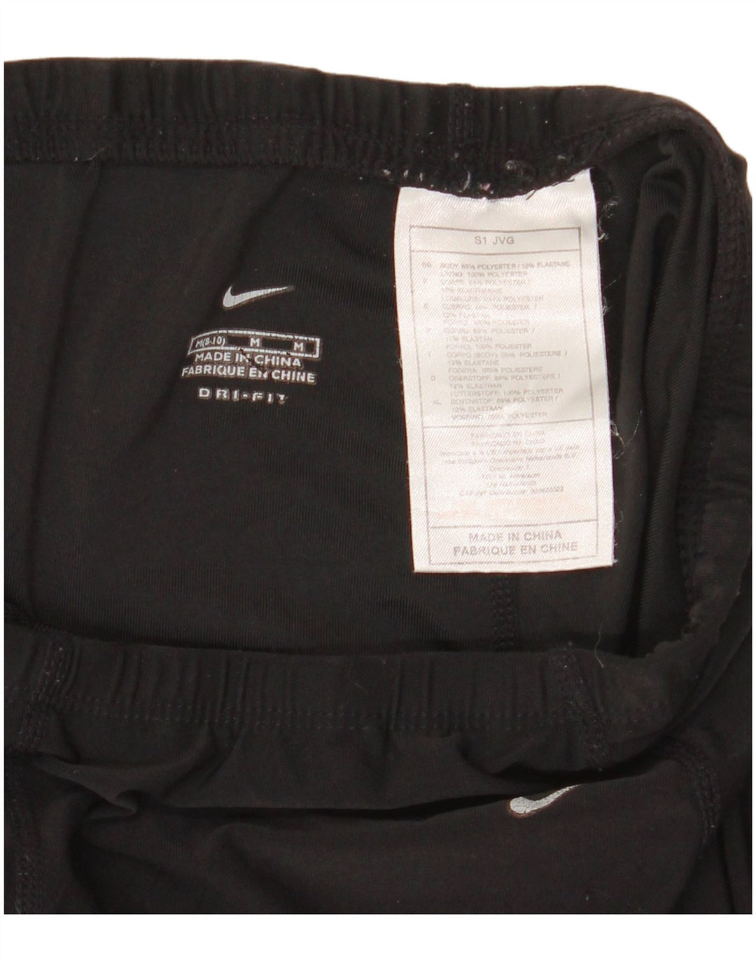 Nike Damen Leggings US 8/10 Mittelschwarzes Polyester