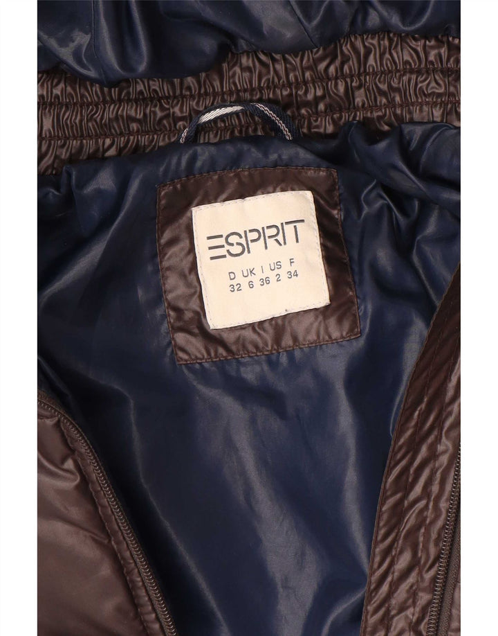 Esprit Damen-Jacke mit Kapuze, gepolstert, UK 6, XS, Braun