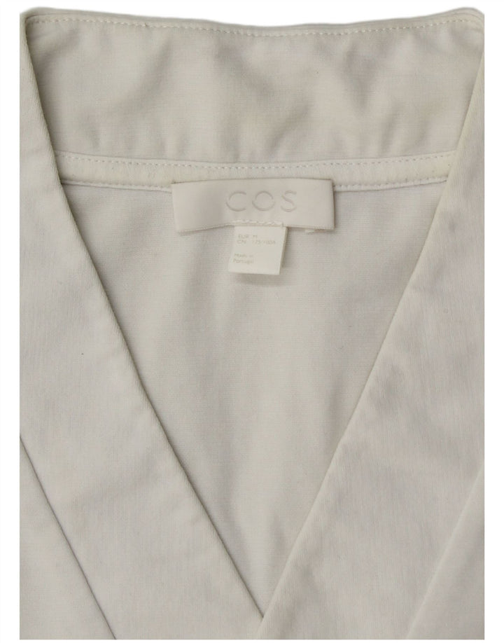 Cos Herren-T-Shirt-Oberteil aus mittelweißer Baumwolle