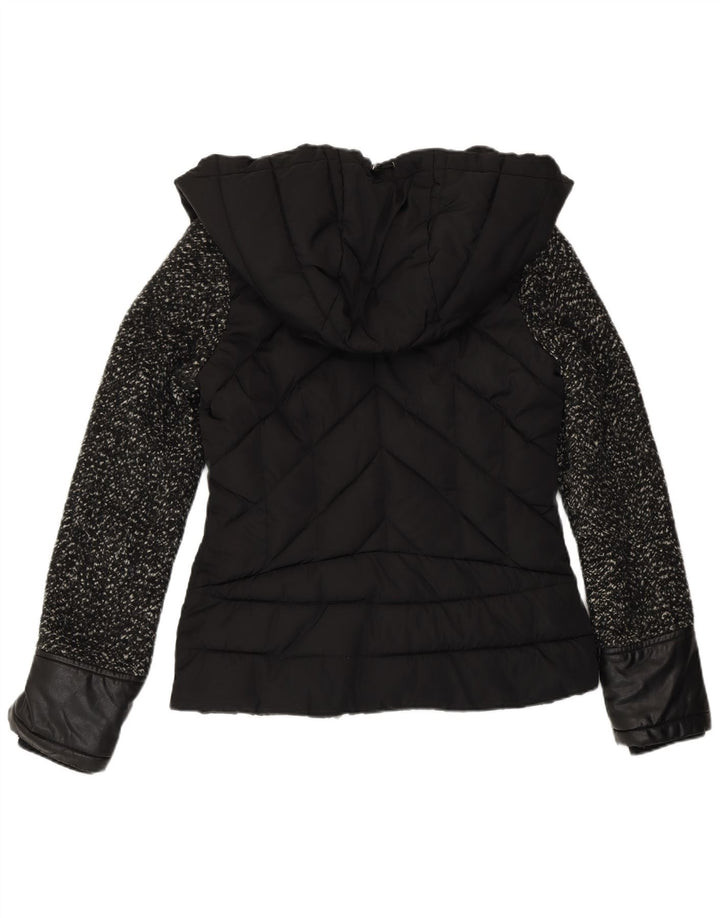 Pinko Damen-Jacke mit Kapuze, gepolstert, UK 10, Größe S, Schwarz, Polyester