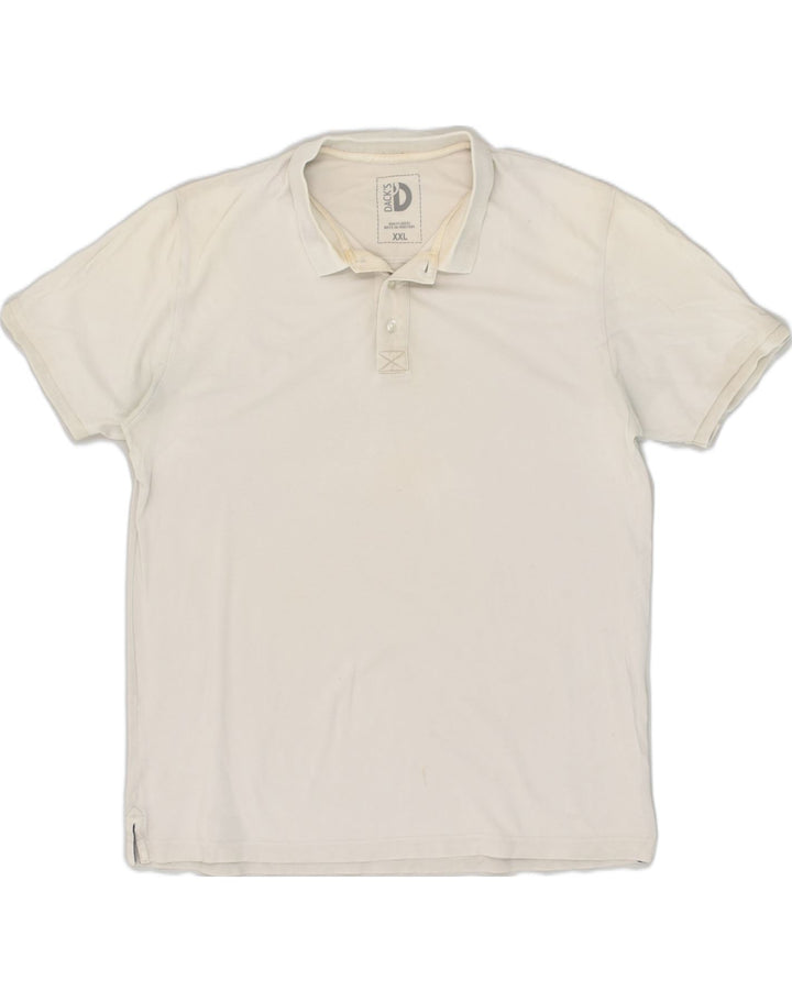 DACK'S Mens Polo Shirt 2XL Grey Cotton Vintage Dack's and Second-Hand Dack's from Messina Hembry 