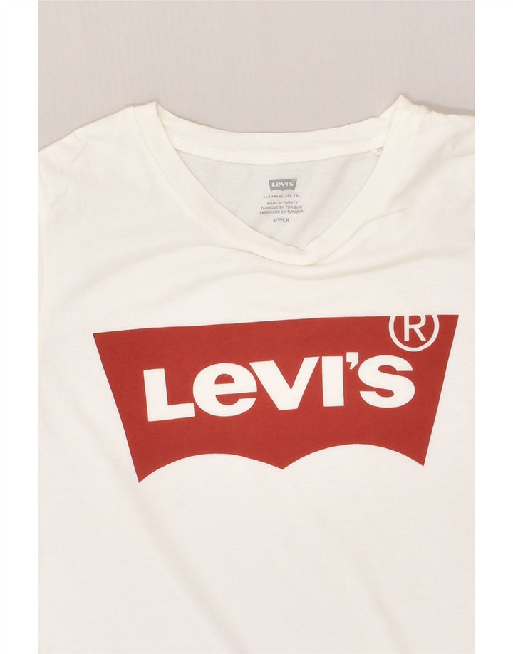LEVI'S Mens Graphic T-Shirt Top Small White Cotton | Vintage Levi's | Thrift | Second-Hand Levi's | Used Clothing | Messina Hembry 
