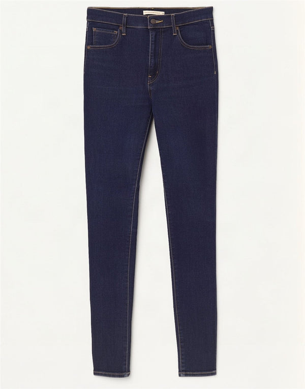 Levi's Womens Mile High Super Skinny Jeans W29 L32 Navy Blue Cotton