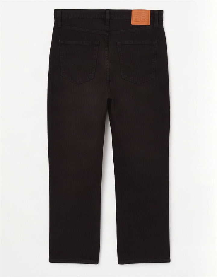 Levi's Damen Ribcage Straight Jeans W29 L27 Schwarze Baumwolle