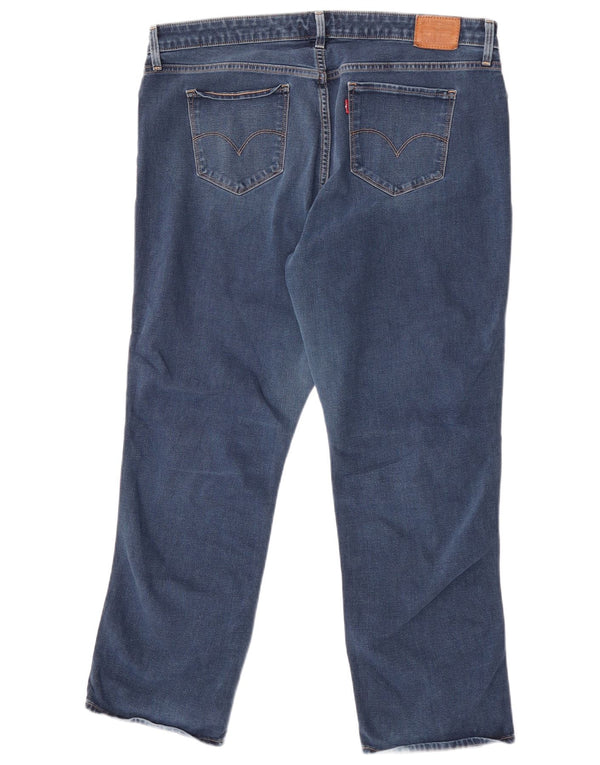 Levi's Damen 314 Shaping Straight Jeans US 20 3XL W40 L30 Blaue Baumwolle