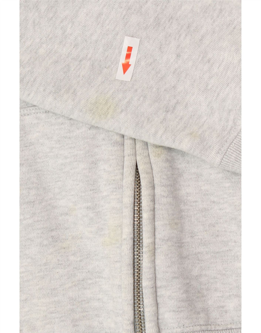 Gap Damen-Kapuzenpullover mit grafischem Reißverschluss, groß, aus grauer Baumwolle