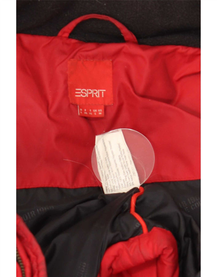 Esprit Herren Wattierte Jacke UK 40 Großes rotes Nylon